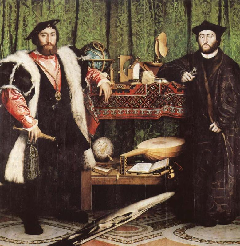 HOLBEIN, Hans the Younger The French Ambassadors oil painting image